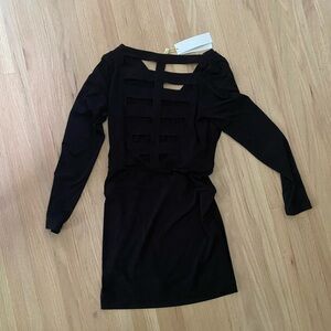 BCBG Black caged back dress - Medium